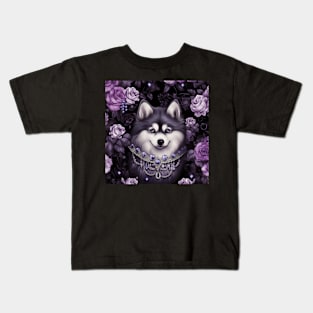 Goth Pomsky Kids T-Shirt